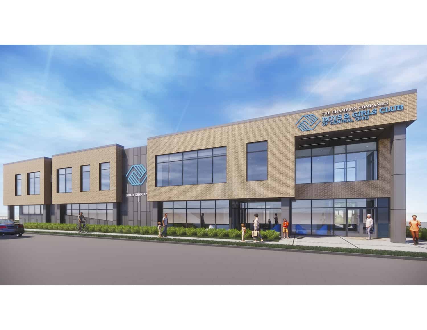 Exterior rendering of new Boys and Girls Club development