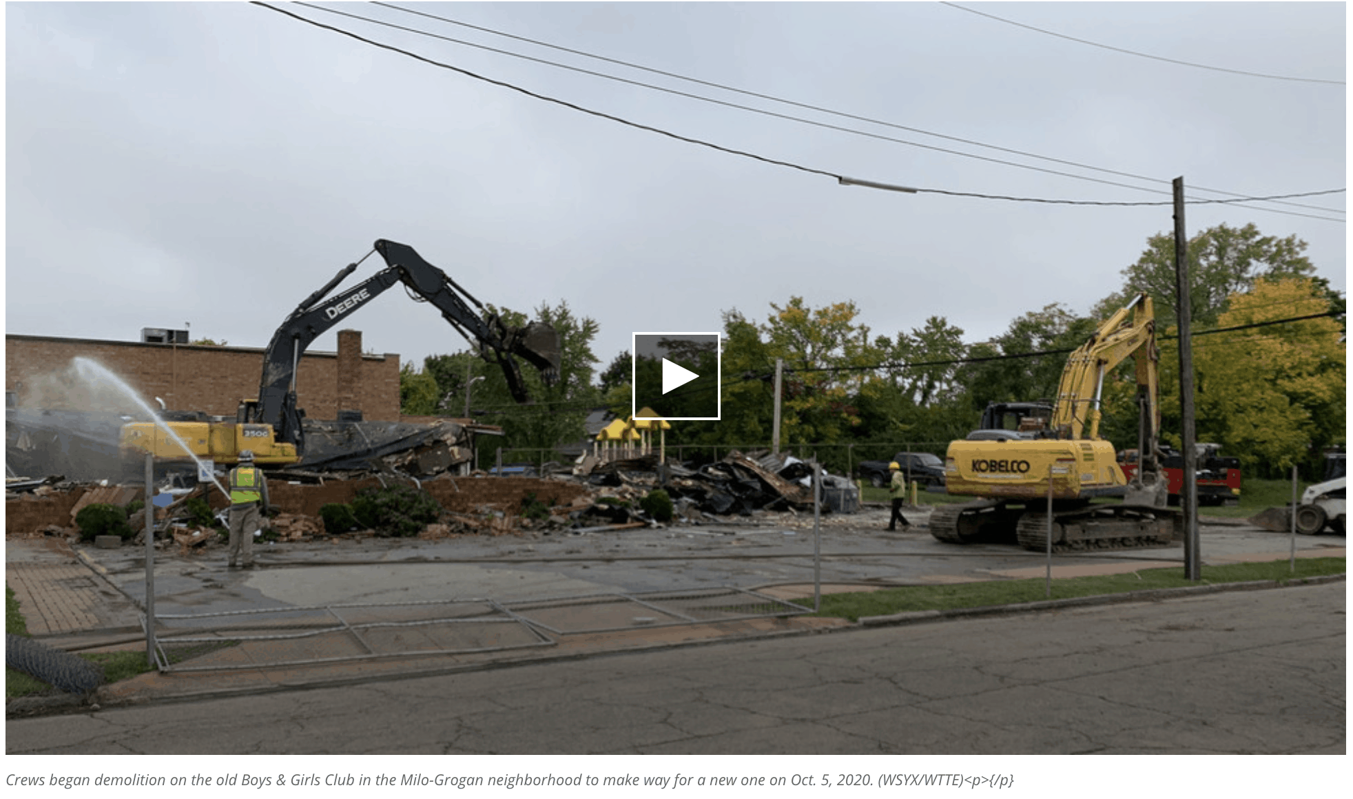 Video of Boys & Girls Club demolition